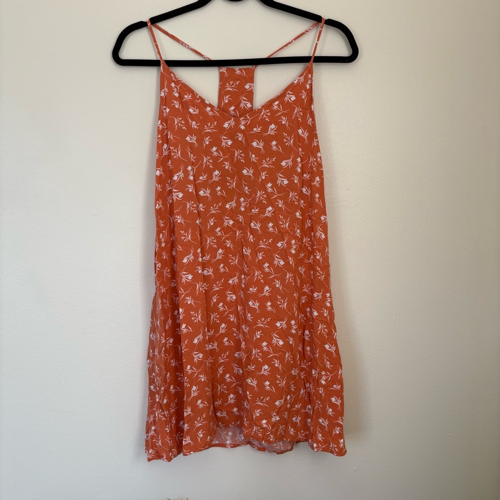 Style Rack Orange Floral Mini Dress Size Medium